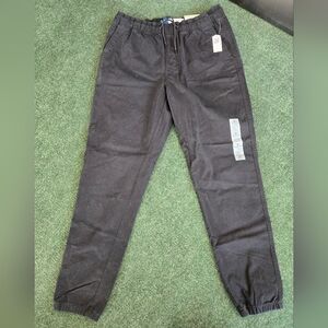 Brand New Old Navy Men's Black Elastic-Waist Jogger Pants